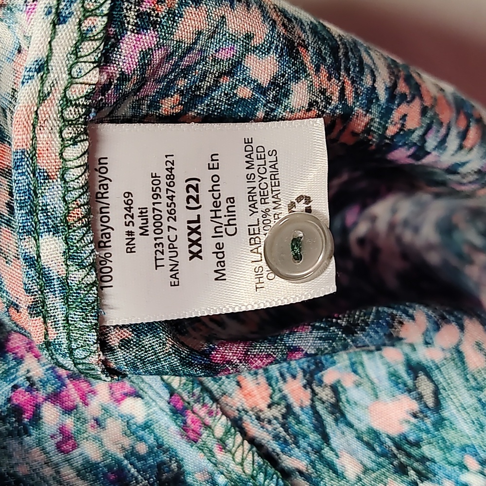 Women's Time and True Floral Top Size XXXL - Picture 6 of 6